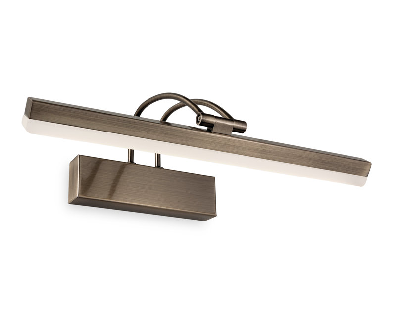 1 -Light Hardwired LED Wall Mounted Picture Light, Brushed Steel, 4.33" H x 14.17" W x 7.48" D