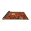 Tapis de zone orange/brun contemporain Mutluyaka-593014238