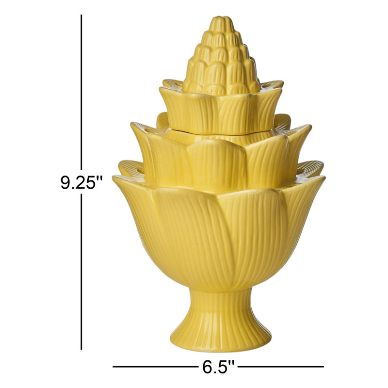 Handmade Ceramic Table Vase, Yellow