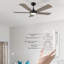 Ventilateur de plafond 52 pouces à DEL à 5 pales avec télécommande et ensemble d'éclairage inclus Billylee