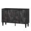 Meuble télé 47,2 po pour salon, 2 compartiments spacieux, tablettes réglables, pieds en bois massif, noir, support de chambre jusqu'à 49 po, armoires, 43 po-85754185