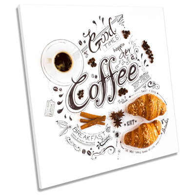 Z1886 Good Morning Coffee Kitchen - Wrapped Canvas Print