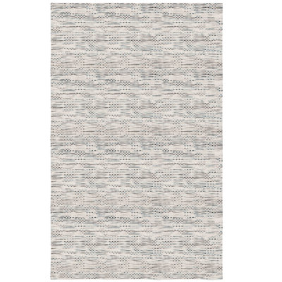 Laureldale Hand Woven Wool/Cotton Abstract Rug in Denim/Beige