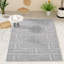 Tapis turc à motif écossais intérieur / extérieur à poils courts turc gris / crème pour patio, terrasse, porche ou entrée-362206743-361867504