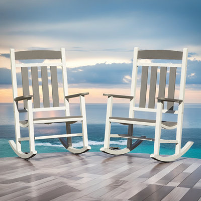 Chaise berçante écologique en PEHD - Conception à haut dossier avec glissement en douceur