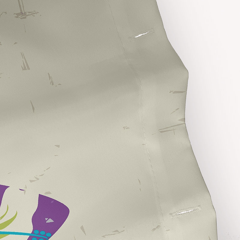 Rideau de douche simple Almeida, Mauve, vert
