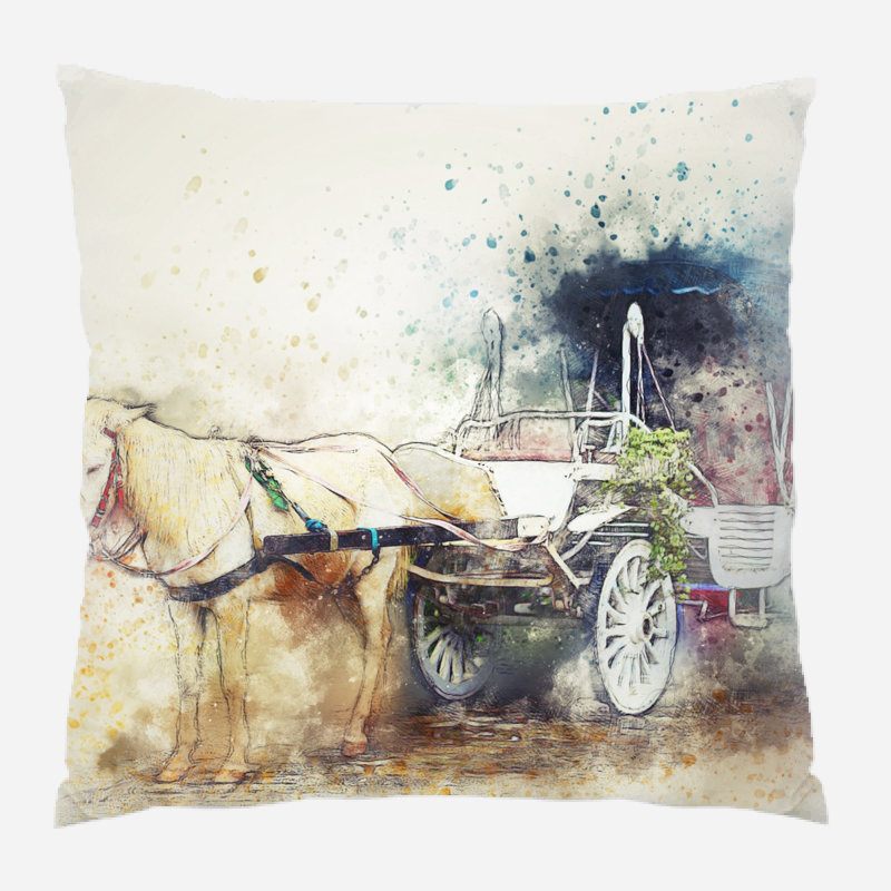 Coussin cheval , Microsuède, Intérieur