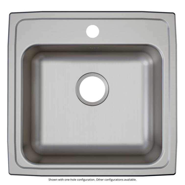 Elkay Lustertone Classic Stainless Steel 19-1/2" X 19" X 5-1/2", Single Bowl Drop-In ADA Sink