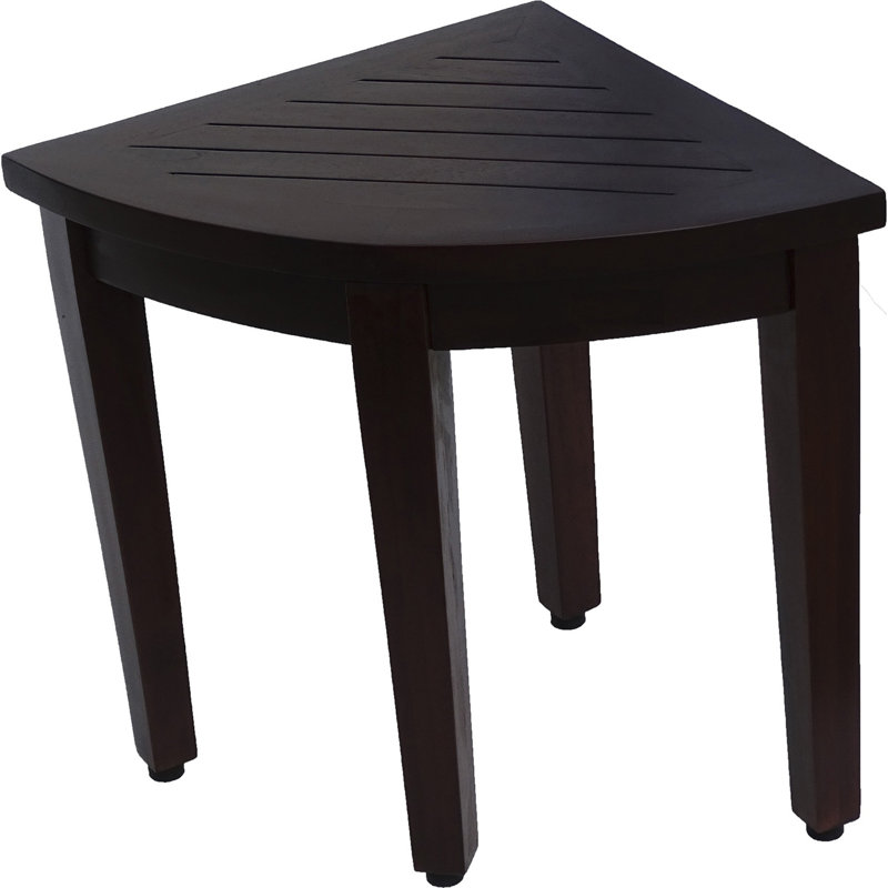 Ripley 16'' W Teak Corner Shower Bench