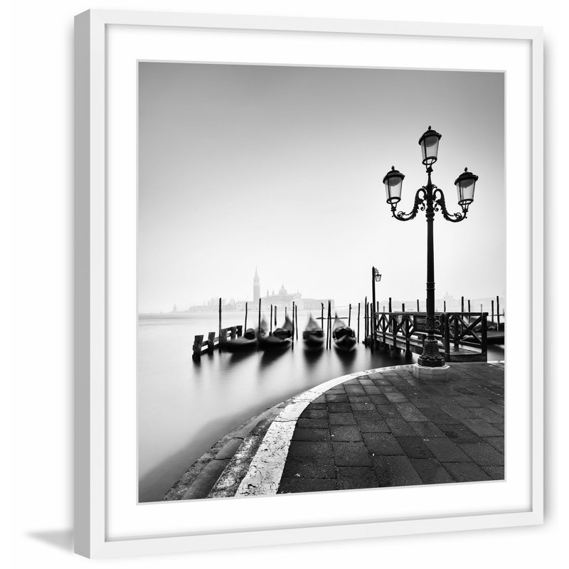 « venice 3 », reproduction d’art encadrée, H 12 po x l 12 po