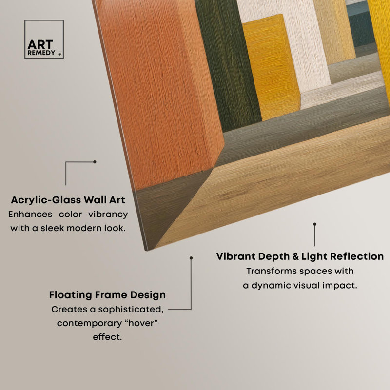 «Earthen Pillars Boho», reproduction d'art sur toile par Art Remedy, H 24 po x l 24 po
