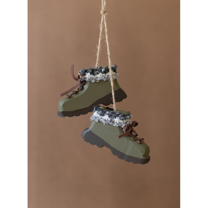  Ornement de Noël en forme de bottes vertes - décoration de maison de campagne festive
