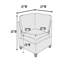 Ensemble de canapé modulaire en chenille gris modulaire 7 pièces Living Canapé 3x Coins d'angle 3x Fauteuils sans accoudoirs et 1 x Contreplaqué
