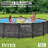Intex Greywood Prism Frame 12'x30" Round Above Ground Swimming Pool, Grey Design