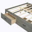 Lit plateforme double avec 6 tiroirs de rangement-1229557900