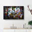 Multi-Coloured Wall Graffiti - Wrapped Canvas-55359648
