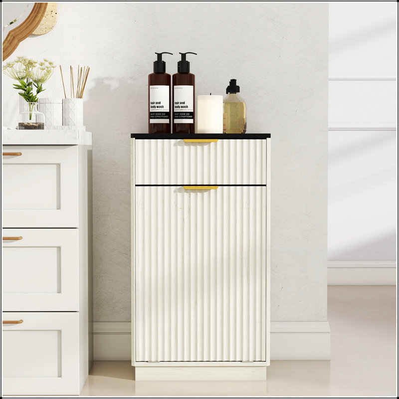 Armoire à poubelle inclinable 10 gallons Woodgrain