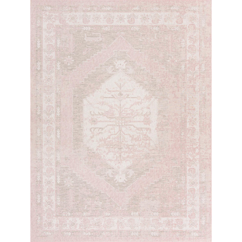 Tapis d'extérieur couleur nil rose, Rectangle 9 pi x 12 pi