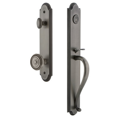 Arc One-Piece Handleset with Single Cylinder Deadbolt and S Grip with Soleil Knob