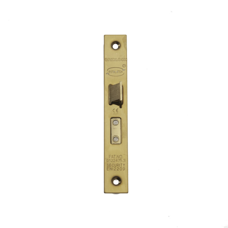 Mehak Euro Sash Ce Tested Polished Stainless Steel Lock, Polished Brass, 15cm H x 2.3cm W x 6.5cm D