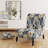 Rustic Victorian Brocade Victorian Pattern - Upholstered Floral Accent Chair Cottage Side Chair-1202754980