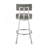 Verin 30" Swivel Bar Stool In Brushed Stainless Steel With Gray Faux Leather