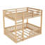 Lit superposé double au-dessus de double avec structure robuste et garde-corps pour les familles-349420032
