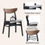 Chaise d'appoint en lin (ensemble de 2)