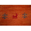 Tapis indien rayé à la main Gabbeh