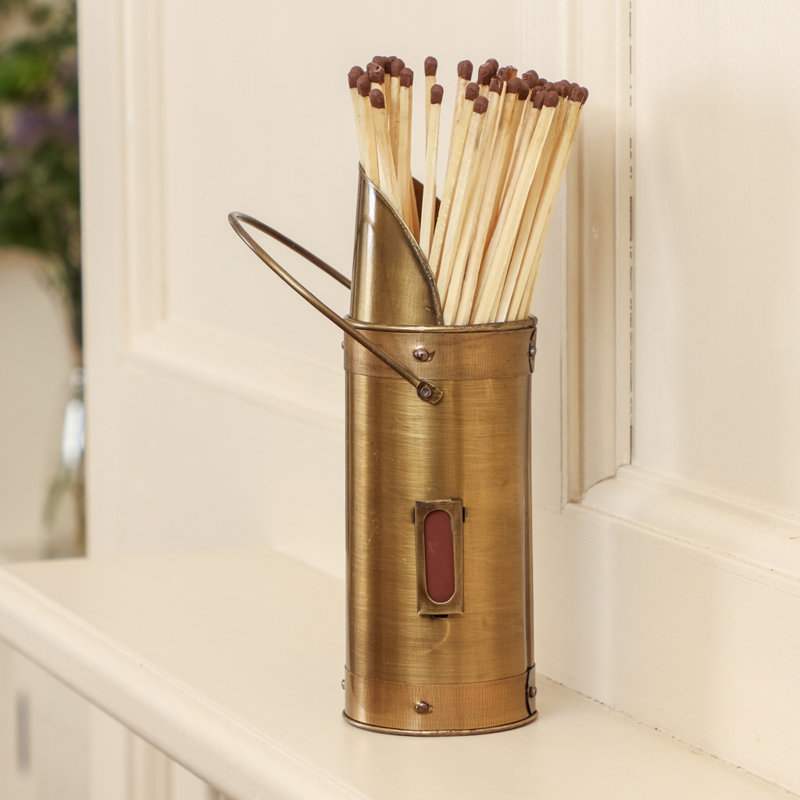 Metal Log Carrier, Brass