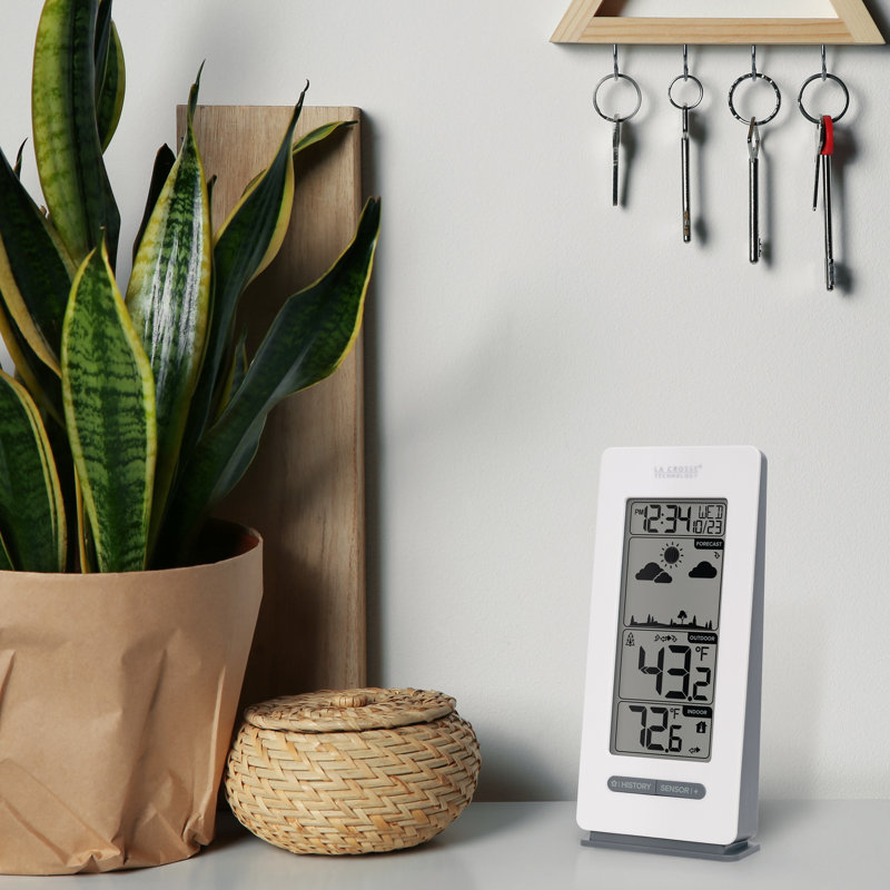 Wireless White Digital Weather Forecast Station