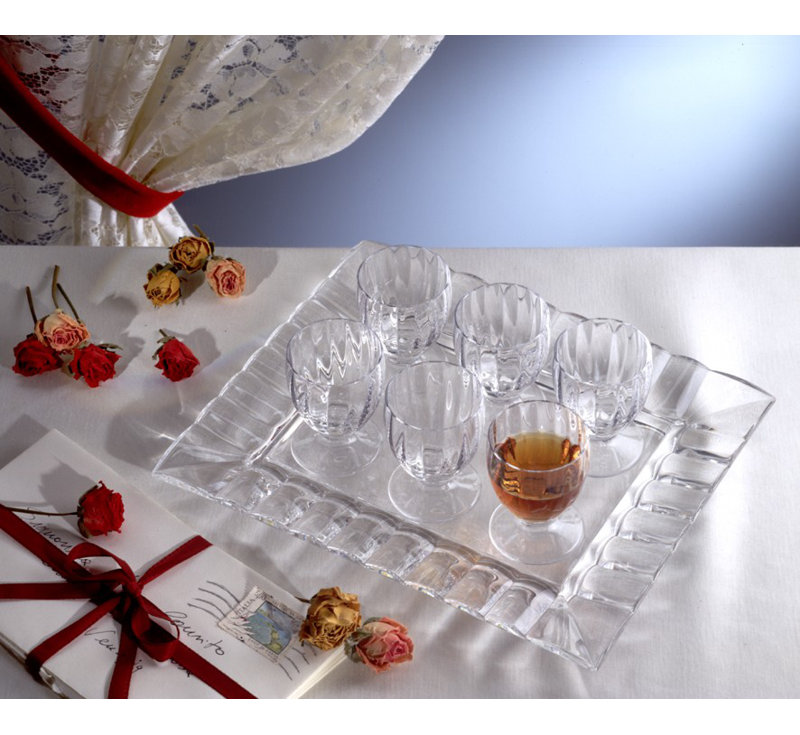 Barski - Glass - Tray - Rectangular - Serving Platter -  8.75" Long - 6.75" Wide - Made in Europe