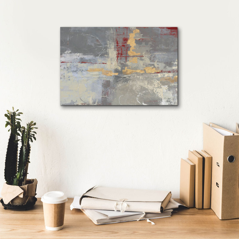«Missing You Red C» par Silvia Vassileva, art mural sur toile, H 12 po x l 18 po x P 0,75 po
