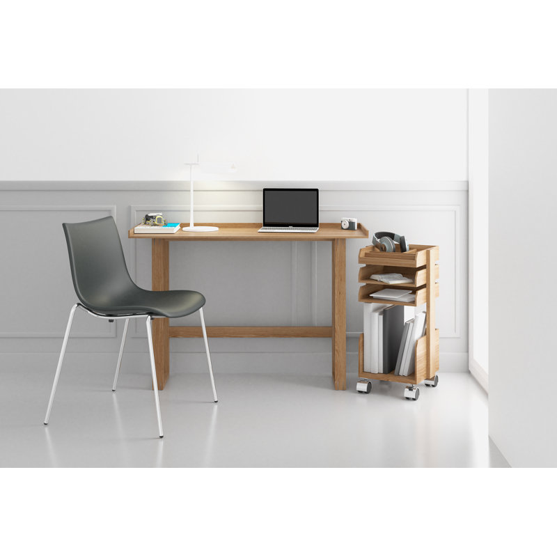 Bostic Solid Wood Base Writing Desk, Light Brown