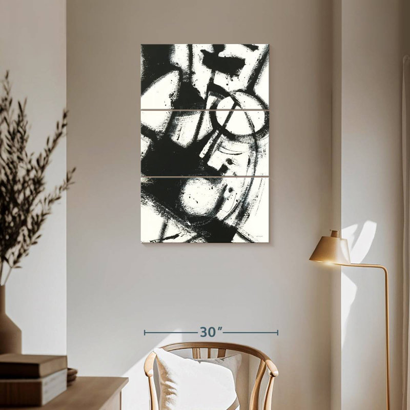 Avery Expression Abstract II - blanc, H 57 po x l 36 po