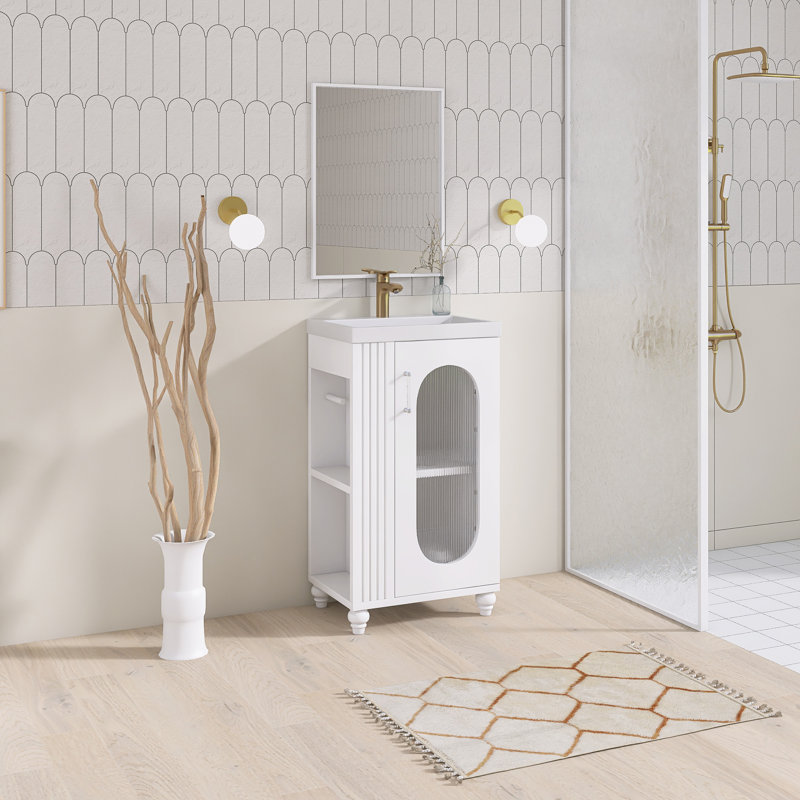 20'' Single Bathroom Vanity With Ceramic Top