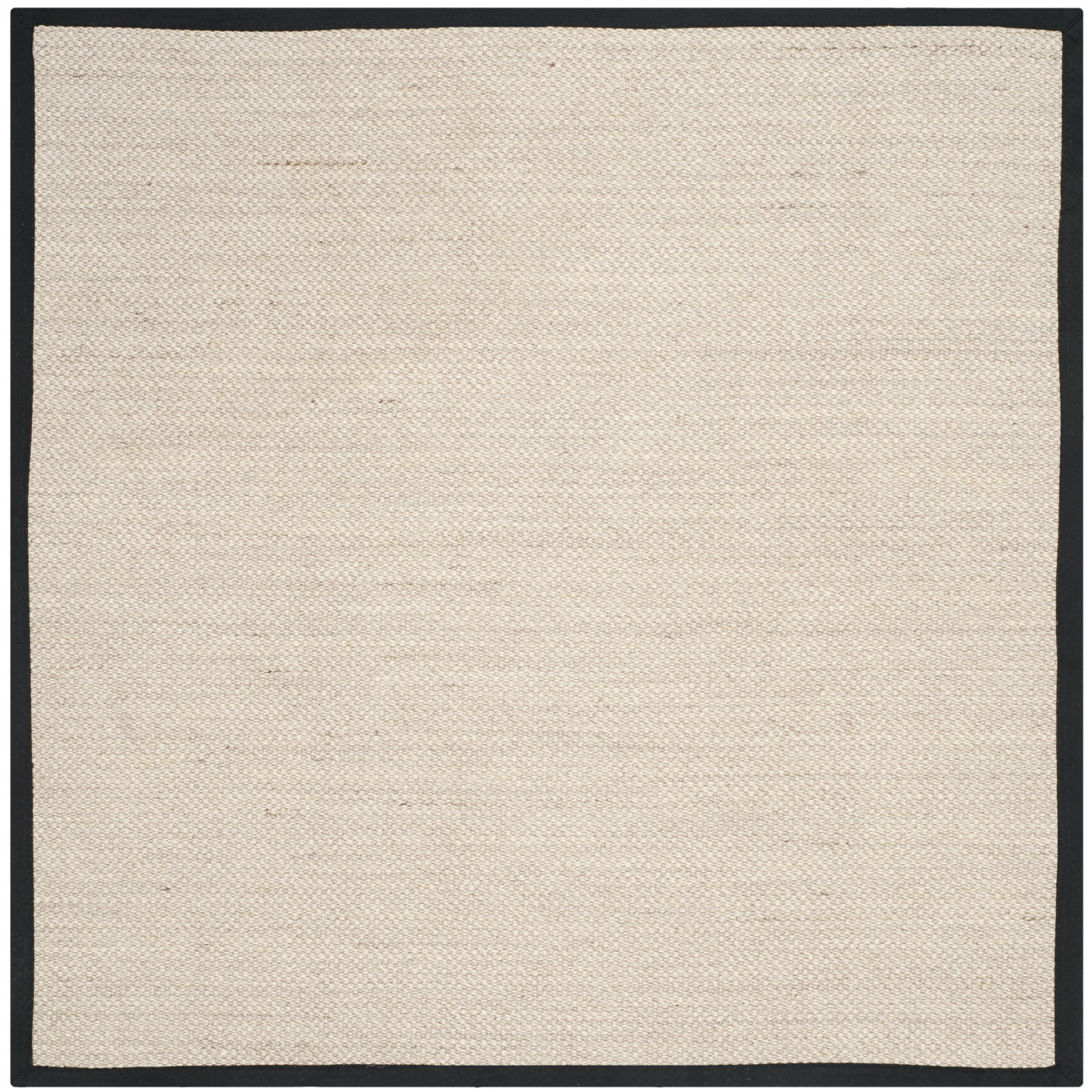 Torbin Marble Black Jute Rug, Square 8'