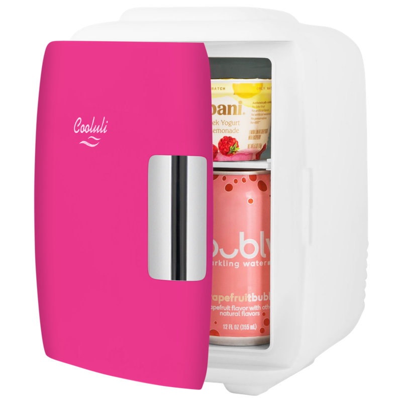 Classique 0,14 cu. Mini réfrigérateur de comptoir, Fuchsia / Blanc