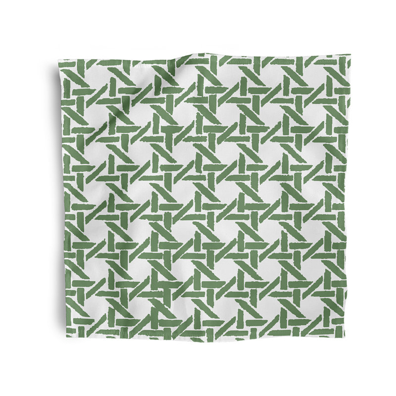 Laiya Rattan Geometric Napkins, Green