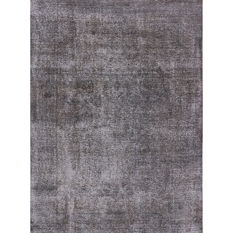 Tapis gris à motif abstrait Thaney, Rond 3 pi