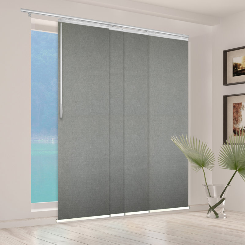 Semi Sheer Vertical blind, White/Dove, 88''W x 94''L