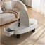 Table basse ovale avec plateau en faux marbre, table basse moderne Mid-Century avec tiroir caché et espace de rangement, table basse pour salon, chambre à coucher, bureau