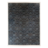 Handmade Cotton and Wool Damask Area Rug