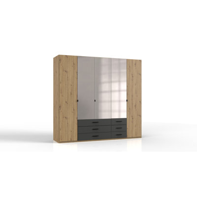 Loftis 5 Door Manufactured Wood Wardrobe