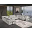 Canapé modulaire en cuir grainé italien inclinable 4 pièces Stanwinn-97964232