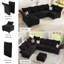 Canapé modulaire symétrique en microfibre avec repose-pieds Brodderick-1104298330
