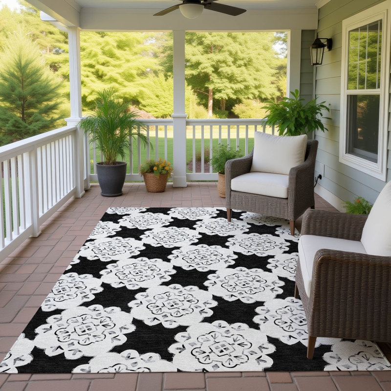 Machine Washable Indoor/Outdoor Chantille ACN2352 Casual Rug, Rectangle 8' x 10'
