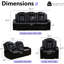 Ensemble de fauteuils inclinables électriques en cuir 2 pièces avec lumière DEL, chargeur sans fil, lampe de lecture et accoudoirs de rangement-1103367978