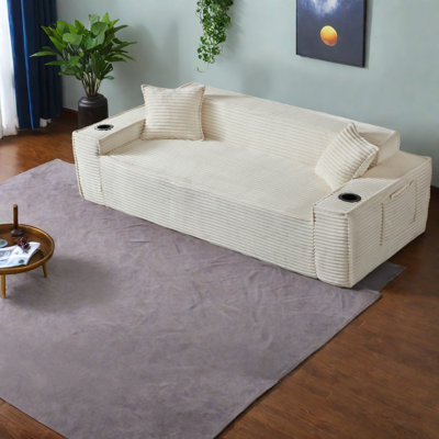 Compression Sofas With Storage, Foam Spring Modern Couch For Compact Home