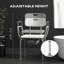 Height Adjustable Chair - 31 Shower & Toilet Seat, White With Back